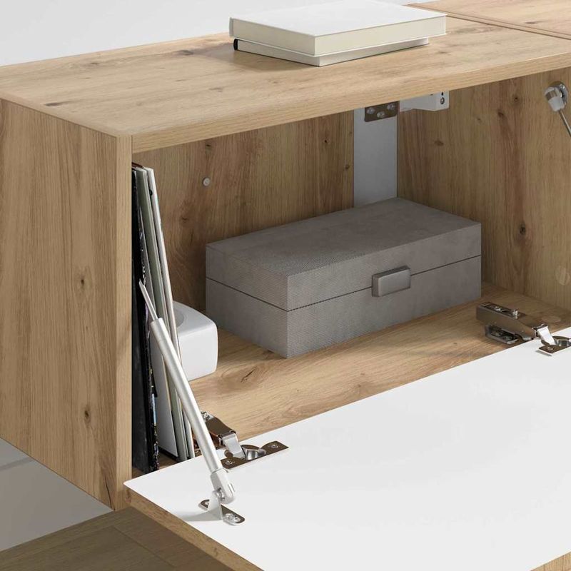 Casa si Gradina - Mobilier - Comode si corpuri - Comode - Dulap TV de perete 2 pcs Stejar artizanal 60 x 31 x 29.5 cm - Infinity.ro