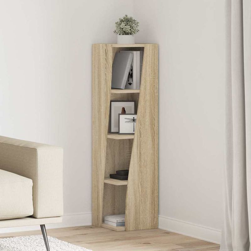 Casa si Gradina - Mobilier - Dulapuri si sifoniere - Dulapuri - Dulap de colt Alb 27,5x27x102cm Lemn compozit - Infinity.ro