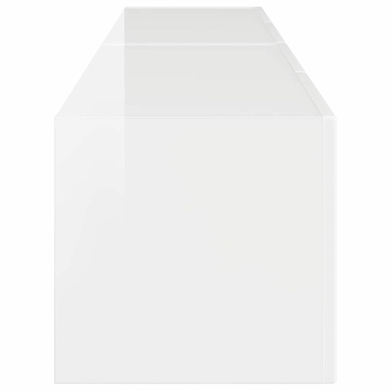 Casa si Gradina - Mobilier - Comode si corpuri - Comode - Dulap TV de perete Pe perete 2 pcs Alb Lucios 60 x 31 x 29.5 cm - Infinity.ro