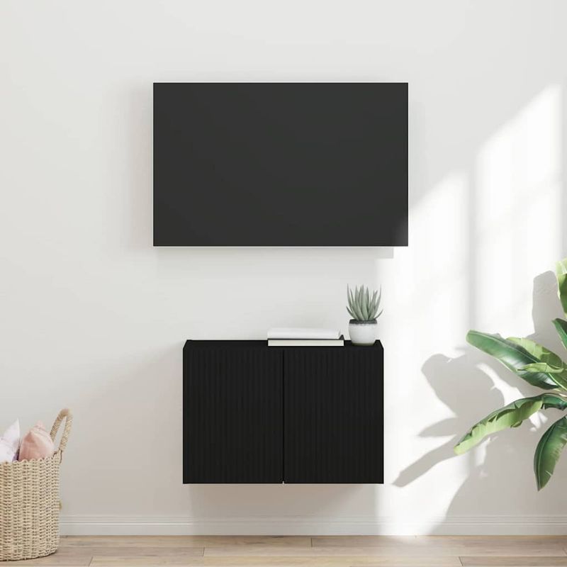 Casa si Gradina - Mobilier - Comode si corpuri - Comode - Dulap TV de perete Negru 59,5 x 31 x 40 cm Lemn compozit - Infinity.ro