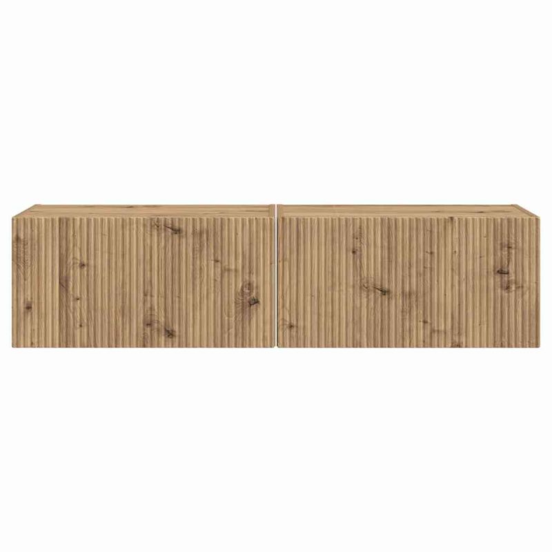 Casa si Gradina - Mobilier - Comode si corpuri - Comode - Dulap TV de perete 2 pcs Stejar artizanal 60 x 31 x 29.5 cm - Infinity.ro