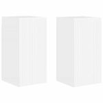 Casa si Gradina - Mobilier - Comode si corpuri - Comode - Dulap TV de perete Pe perete 2 pcs Alb Lucios 30 x 31 x 60 cm - Infinity.ro