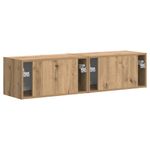Casa si Gradina - Mobilier - Comode si corpuri - Comode - Dulap TV de perete 2 pcs Stejar artizanal 60 x 31 x 29.5 cm - Infinity.ro