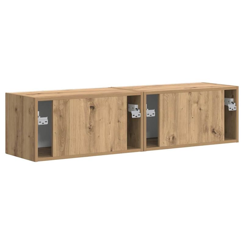 Casa si Gradina - Mobilier - Comode si corpuri - Comode - Dulap TV de perete 2 pcs Stejar artizanal 60 x 31 x 29.5 cm - Infinity.ro
