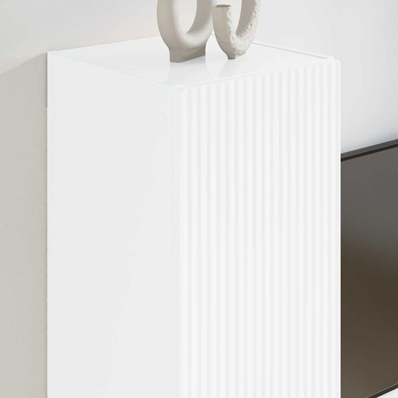 Casa si Gradina - Mobilier - Comode si corpuri - Comode - Dulap TV de perete Pe perete 2 pcs Alb Lucios 30 x 31 x 60 cm - Infinity.ro