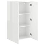 Casa si Gradina - Mobilier - Comode si corpuri - Comode - Dulap TV de perete Alb lucios 59,5 x 31 x 100 cm Lemn compozit - Infinity.ro