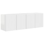 Casa si Gradina - Mobilier - Comode si corpuri - Comode - Dulap TV de perete Pe perete 2 pcs Alb lucios 59,5 x 31 x 40 cm - Infinity.ro