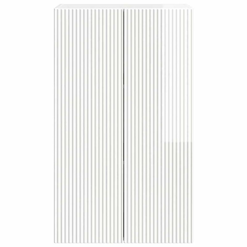 Casa si Gradina - Mobilier - Comode si corpuri - Comode - Dulap TV de perete Alb lucios 59,5 x 31 x 100 cm Lemn compozit - Infinity.ro