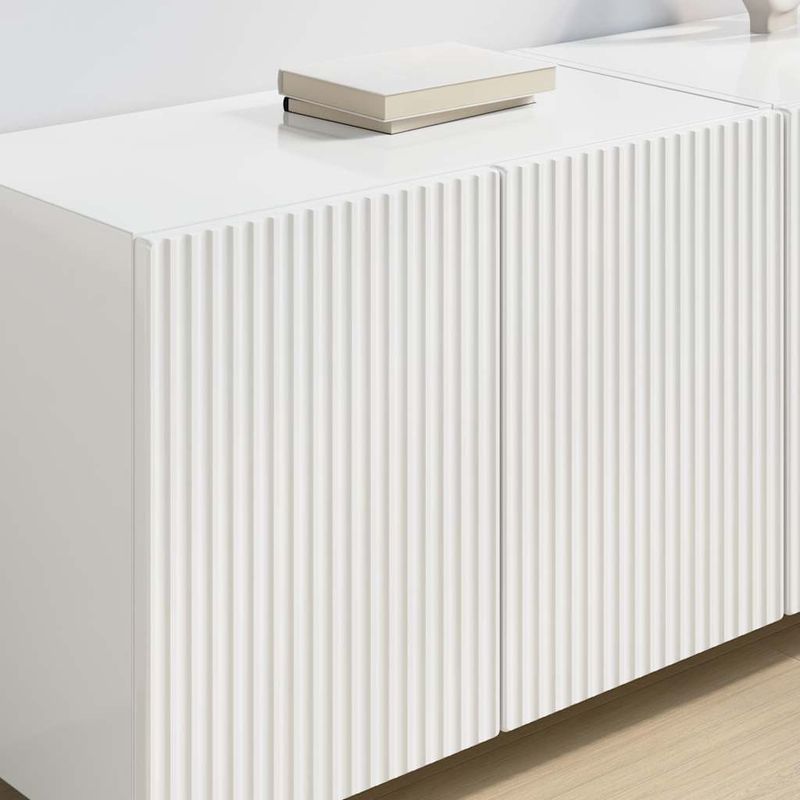 Casa si Gradina - Mobilier - Comode si corpuri - Comode - Dulap TV de perete Pe perete 2 pcs Alb lucios 59,5 x 31 x 40 cm - Infinity.ro