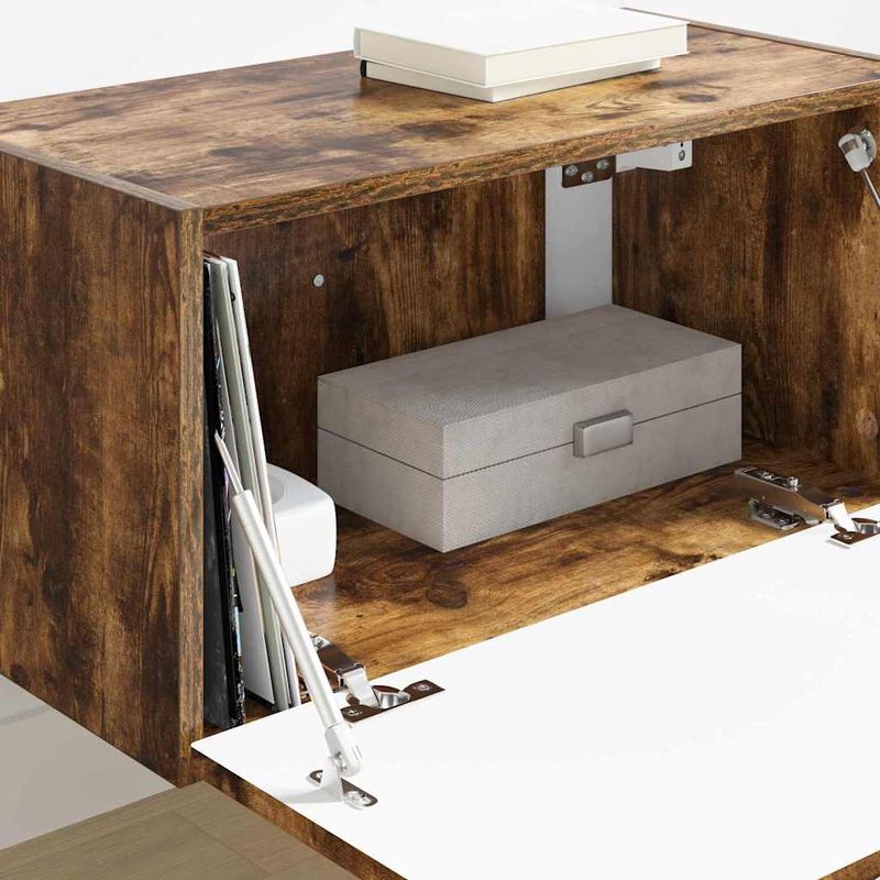 Casa si Gradina - Mobilier - Comode si corpuri - Comode - Dulap TV de perete Pe perete Stejar fumuriu 60 x 31 x 29.5 cm - Infinity.ro