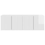 Casa si Gradina - Mobilier - Comode si corpuri - Comode - Dulap TV de perete Pe perete 2 pcs Alb lucios 59,5 x 31 x 40 cm - Infinity.ro