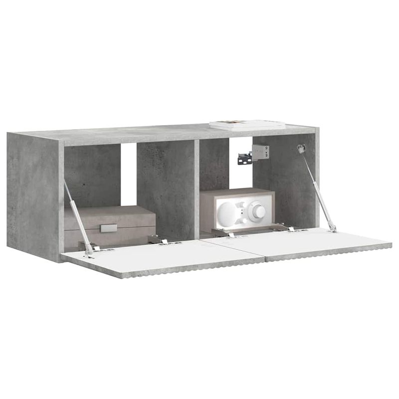 Casa si Gradina - Mobilier - Comode si corpuri - Comode - Dulap TV de perete Beton 60 x 31 x 29.5 cm Lemn compozit - Infinity.ro