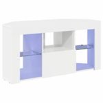 Casa si Gradina - Mobilier - Comode si corpuri - Comode - Sifonier LED pentru TV coltar Alb lucios 104 x 40 x 50 cm - Infinity.ro