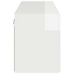 Casa si Gradina - Mobilier - Comode si corpuri - Comode - Dulap TV de perete Pe perete 2 pcs Alb lucios 59,5 x 31 x 40 cm - Infinity.ro