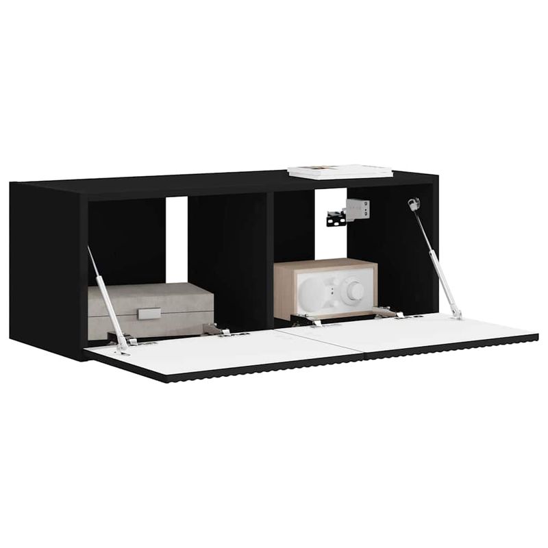 Casa si Gradina - Mobilier - Comode si corpuri - Comode - Dulap TV de perete Negru 60 x 31 x 29.5 cm Lemn compozit - Infinity.ro