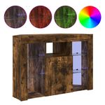 Casa si Gradina - Mobilier - Comode si corpuri - Comode - Sifonier LED pentru TV coltar Stejar fumuriu 105 x 40 x 68 cm - Infinity.ro