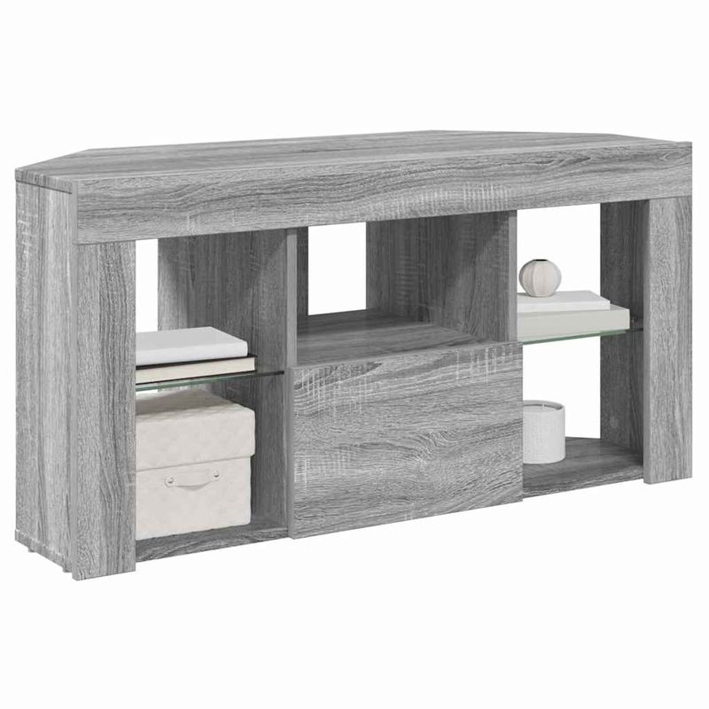 Casa si Gradina - Mobilier - Comode si corpuri - Comode - Sifonier LED pentru TV coltar Gri Sonoma 106 x 40 x 50 cm - Infinity.ro