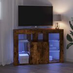 Casa si Gradina - Mobilier - Comode si corpuri - Comode - Sifonier LED pentru TV coltar Stejar fumuriu 105 x 40 x 68 cm - Infinity.ro