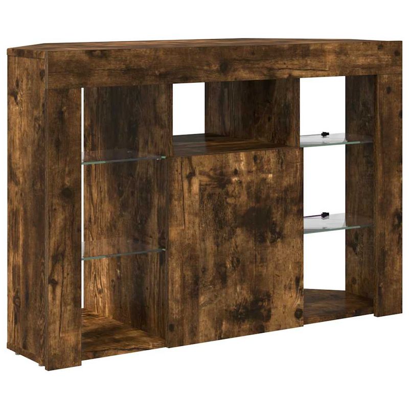 Casa si Gradina - Mobilier - Comode si corpuri - Comode - Sifonier LED pentru TV coltar Stejar fumuriu 105 x 40 x 68 cm - Infinity.ro