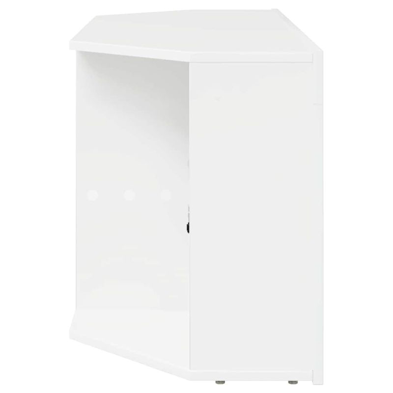 Casa si Gradina - Mobilier - Comode si corpuri - Comode - Sifonier LED pentru TV coltar Alb lucios 104 x 40 x 50 cm - Infinity.ro