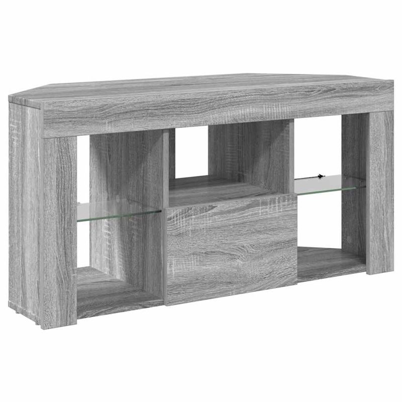 Casa si Gradina - Mobilier - Comode si corpuri - Comode - Sifonier LED pentru TV coltar Gri Sonoma 106 x 40 x 50 cm - Infinity.ro
