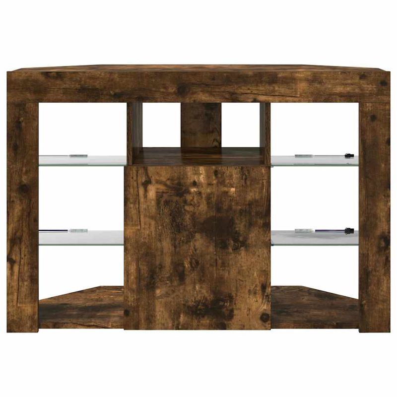 Casa si Gradina - Mobilier - Comode si corpuri - Comode - Sifonier LED pentru TV coltar Stejar fumuriu 105 x 40 x 68 cm - Infinity.ro