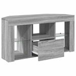 Casa si Gradina - Mobilier - Comode si corpuri - Comode - Sifonier LED pentru TV coltar Gri Sonoma 106 x 40 x 50 cm - Infinity.ro