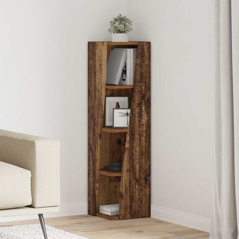 Casa si Gradina - Mobilier - Dulapuri si sifoniere - Dulapuri - Dulap de colt Alb 27,5x27x102cm Lemn compozit - Infinity.ro