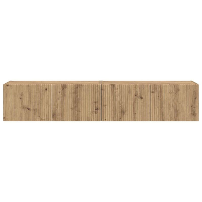 Casa si Gradina - Mobilier - Comode si corpuri - Comode - Dulap TV de perete 2 pcs Stejar artizanal 60 x 31 x 29.5 cm - Infinity.ro