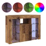 Casa si Gradina - Mobilier - Comode si corpuri - Comode - Sifonier LED pentru TV coltar Lemn Vechi 107 x 40 x 68 cm - Infinity.ro