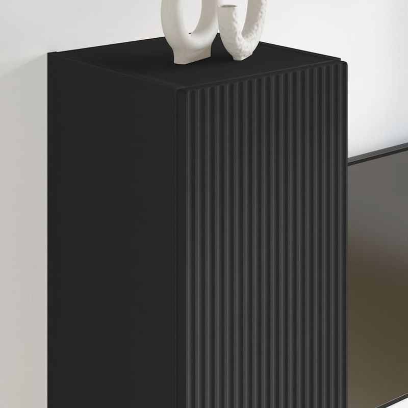 Casa si Gradina - Mobilier - Comode si corpuri - Comode - Dulap TV de perete 2 pcs Negru 30 x 31 x 100 cm Lemn compozit - Infinity.ro