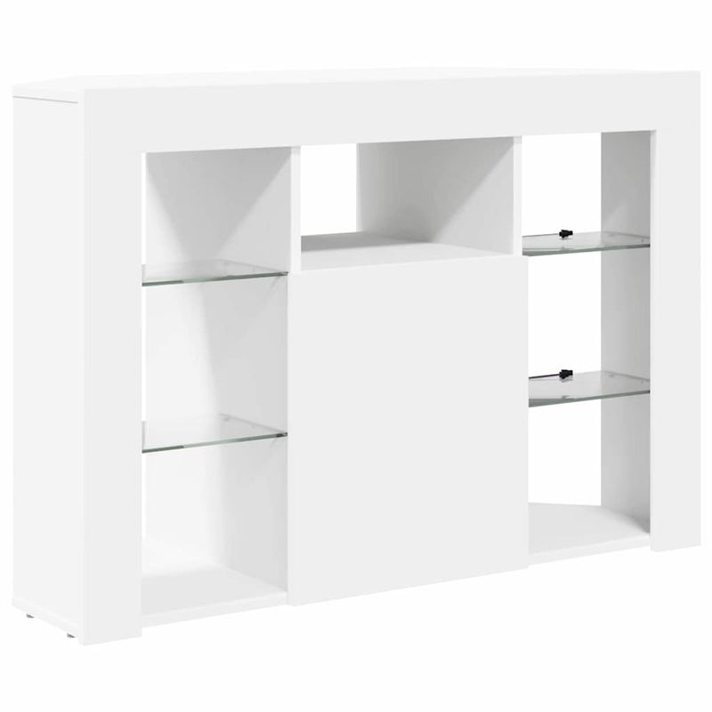 Casa si Gradina - Mobilier - Comode si corpuri - Comode - Sifonier LED pentru TV coltar Alb 100x40x68cm Lemn compozit - Infinity.ro