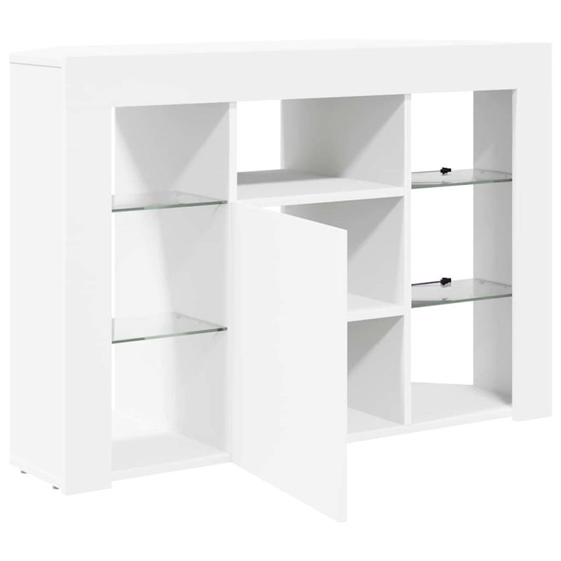 Casa si Gradina - Mobilier - Comode si corpuri - Comode - Sifonier LED pentru TV coltar Alb 100x40x68cm Lemn compozit - Infinity.ro