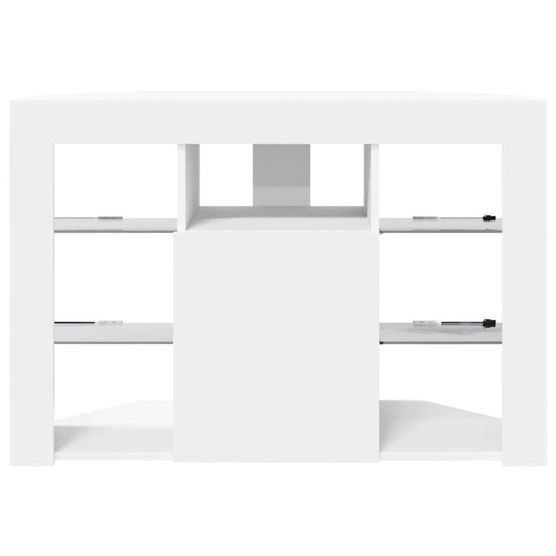 Casa si Gradina - Mobilier - Comode si corpuri - Comode - Sifonier LED pentru TV coltar Alb 100x40x68cm Lemn compozit - Infinity.ro