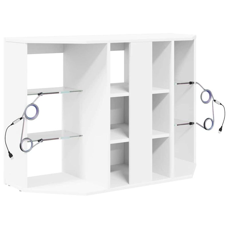 Casa si Gradina - Mobilier - Comode si corpuri - Comode - Sifonier LED pentru TV coltar Alb 100x40x68cm Lemn compozit - Infinity.ro
