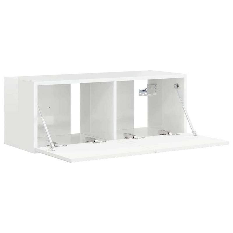 Casa si Gradina - Mobilier - Comode si corpuri - Comode - Dulap TV de perete Alb Lucios 60 x 31 x 29.5 cm Lemn compozit - Infinity.ro