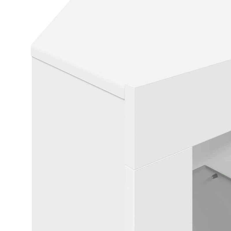 Casa si Gradina - Mobilier - Comode si corpuri - Comode - Sifonier LED pentru TV coltar Alb 100x40x68cm Lemn compozit - Infinity.ro