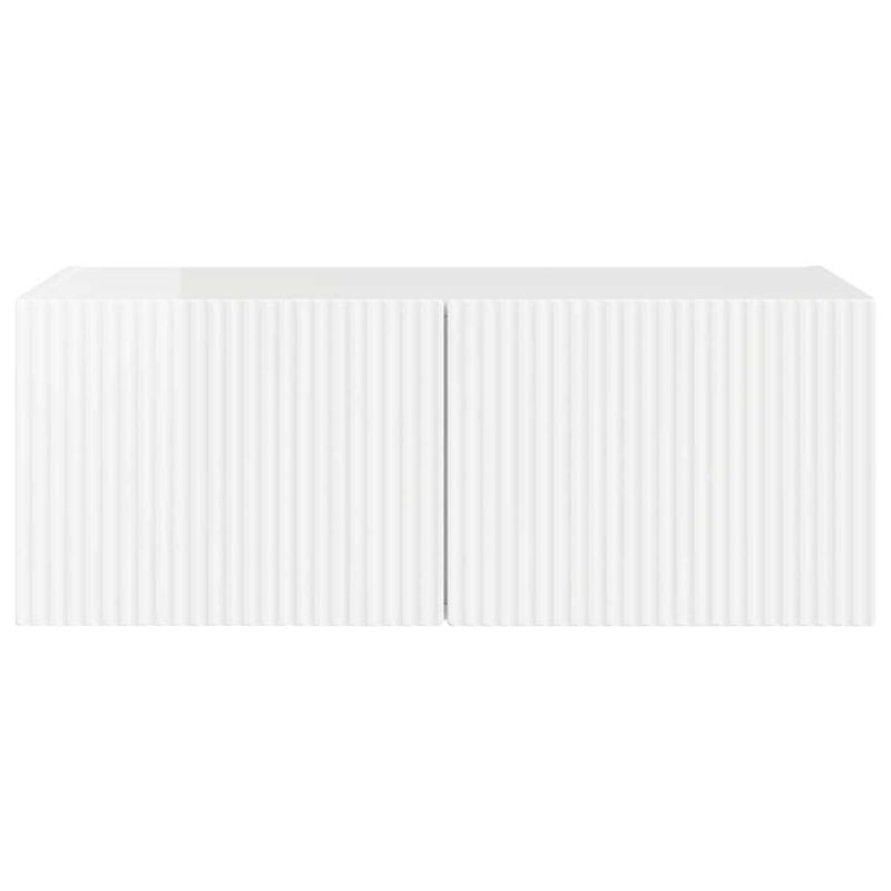 Casa si Gradina - Mobilier - Comode si corpuri - Comode - Dulap TV de perete Alb Lucios 60 x 31 x 29.5 cm Lemn compozit - Infinity.ro