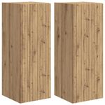 Casa si Gradina - Mobilier - Comode si corpuri - Comode - Dulap TV de perete 2 pcs Stejar artizanal 30 x 31 x 80 cm - Infinity.ro