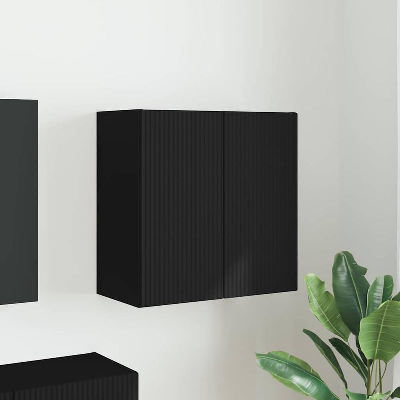 Casa si Gradina - Mobilier - Comode si corpuri - Comode - Dulap TV de perete Negru 59,5 x 31 x 60 cm Lemn compozit - Infinity.ro