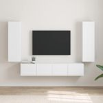 Casa si Gradina - Mobilier - Comode si corpuri - Comode - Dulap TV de perete 2 pcs Alb 30 x 31 x 100 cm Lemn compozit - Infinity.ro
