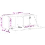 Casa si Gradina - Mobilier - Comode si corpuri - Comode - Dulap TV de perete Alb Lucios 60 x 31 x 29.5 cm Lemn compozit - Infinity.ro