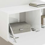 Casa si Gradina - Mobilier - Comode si corpuri - Comode - Dulap TV de perete Alb Lucios 60 x 31 x 29.5 cm Lemn compozit - Infinity.ro