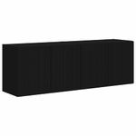 Casa si Gradina - Mobilier - Comode si corpuri - Comode - Dulap TV de perete 2 pcs Negru 59,5 x 31 x 40 cm Lemn compozit - Infinity.ro