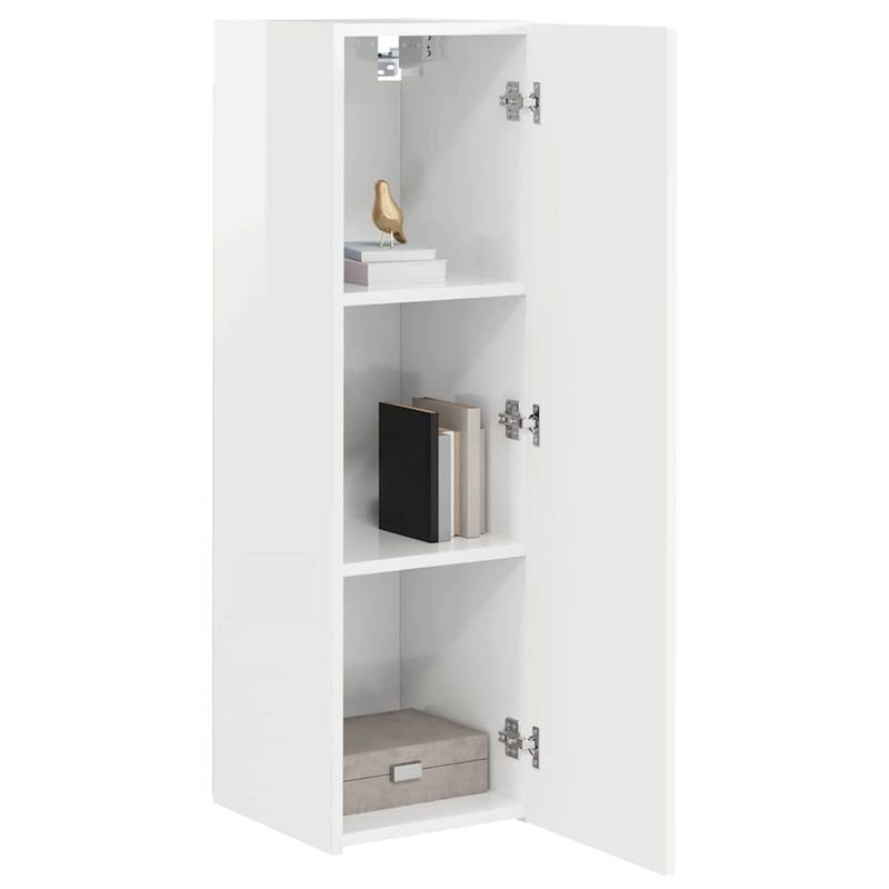 Casa si Gradina - Mobilier - Comode si corpuri - Comode - Dulap TV de perete Alb Lucios 30 x 31 x 100 cm Lemn compozit - Infinity.ro