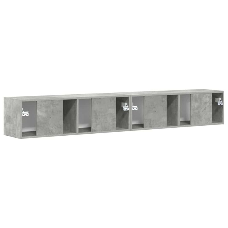 Casa si Gradina - Mobilier - Comode si corpuri - Comode - Dulap TV de perete 2 pcs Beton 60 x 31 x 29.5 cm Lemn compozit - Infinity.ro