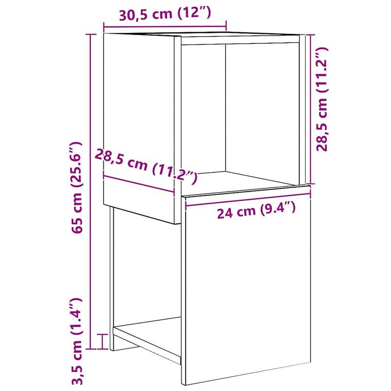 Casa si Gradina - Mobilier - Dulapuri si sifoniere - Dulapuri - Dulap de colt Alb 30,5x30x65cm Lemn compozit - Infinity.ro