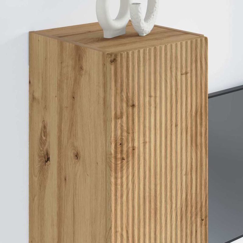 Casa si Gradina - Mobilier - Comode si corpuri - Comode - Dulap TV de perete 2 pcs Stejar artizanal 30 x 31 x 80 cm - Infinity.ro