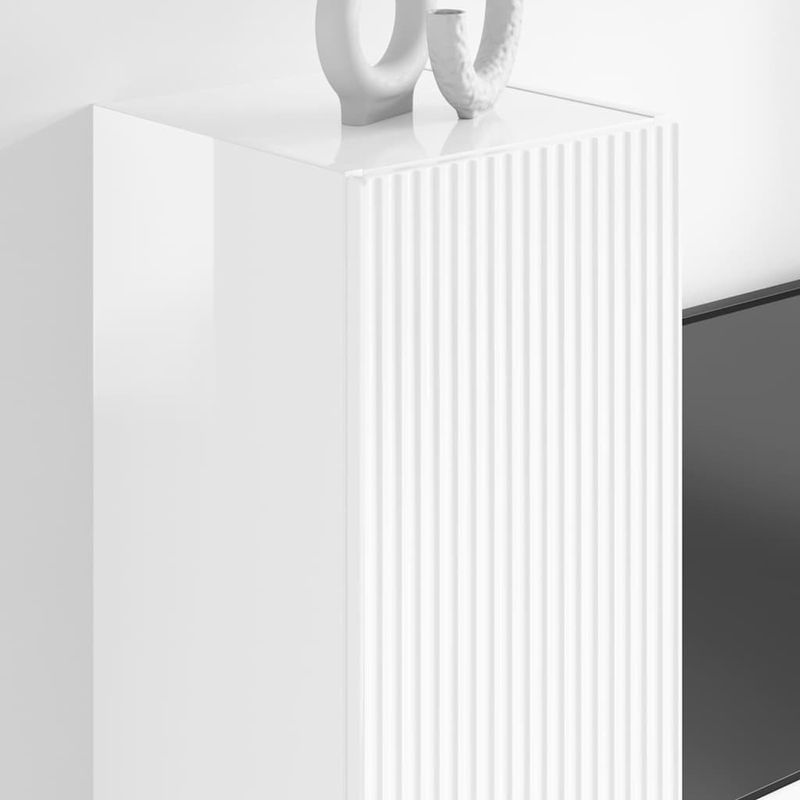 Casa si Gradina - Mobilier - Comode si corpuri - Comode - Dulap TV de perete Alb Lucios 30 x 31 x 100 cm Lemn compozit - Infinity.ro