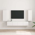Casa si Gradina - Mobilier - Comode si corpuri - Comode - Dulap TV de perete 2 pcs Alb 30 x 31 x 80 cm Lemn compozit - Infinity.ro